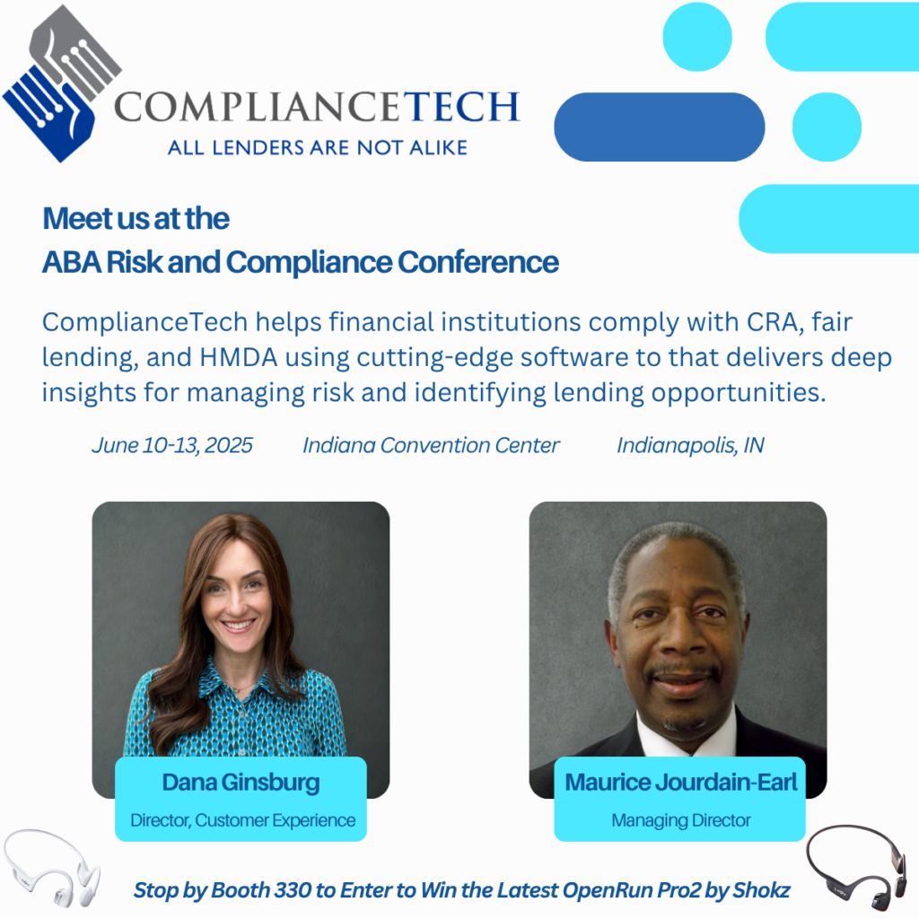 ComplianceTech helps financial institutions comply with CRA, fair lending, and HMDA using cutting-edge software to that delivers deep insights for managing risk and identifying lending opportunities.